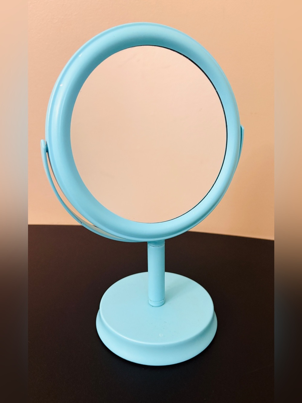 Light Blue Tabletop Vanity Mirror